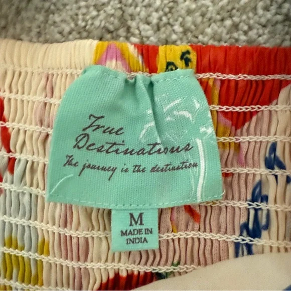 True Destinations Women’s Resort Wear Dress Beach Tropical Size Medium - Picture 6 of 8